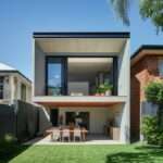 Two Storey Modern Minimalist House Extension Brisbane